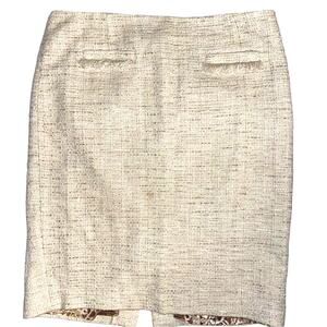 Peck & Peck off-white tweed pencil skirt 10